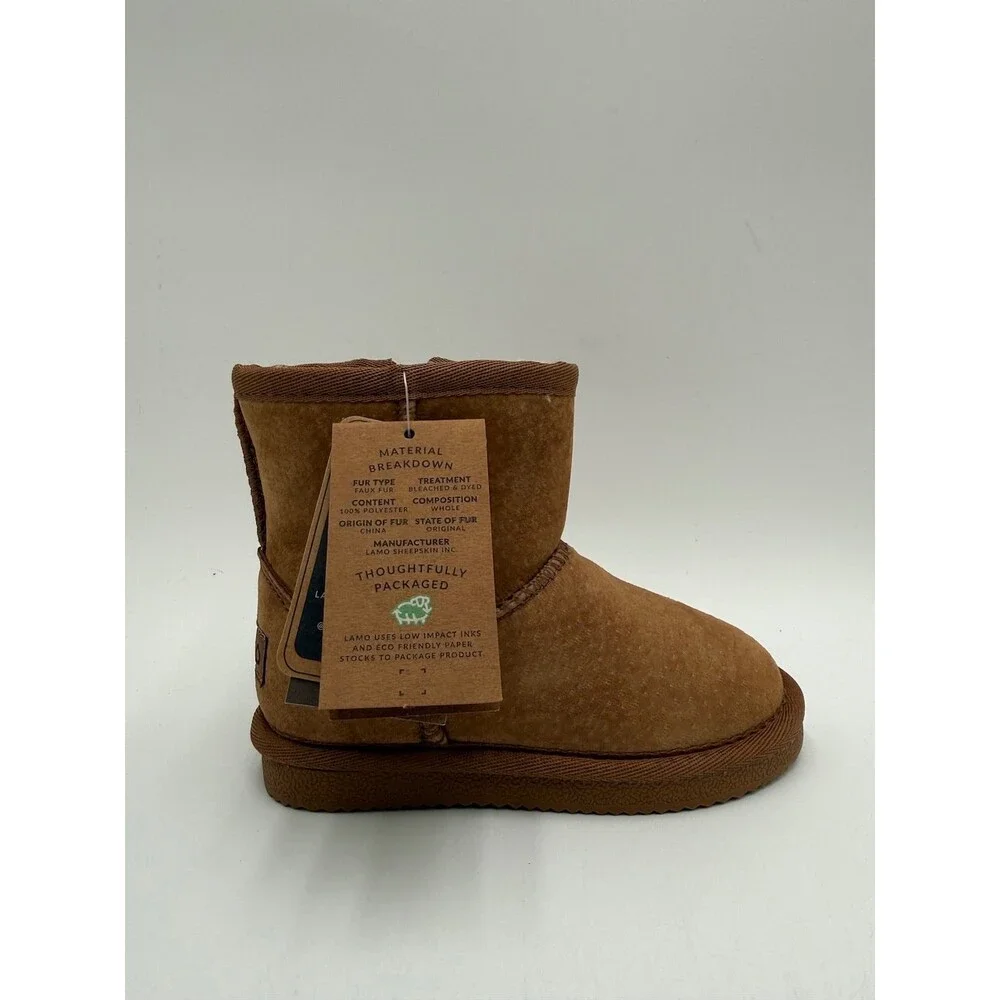 LAMO KORA TODDLER'S NEW Short Suede Ankle Boot Chestnut Multiple Sizes